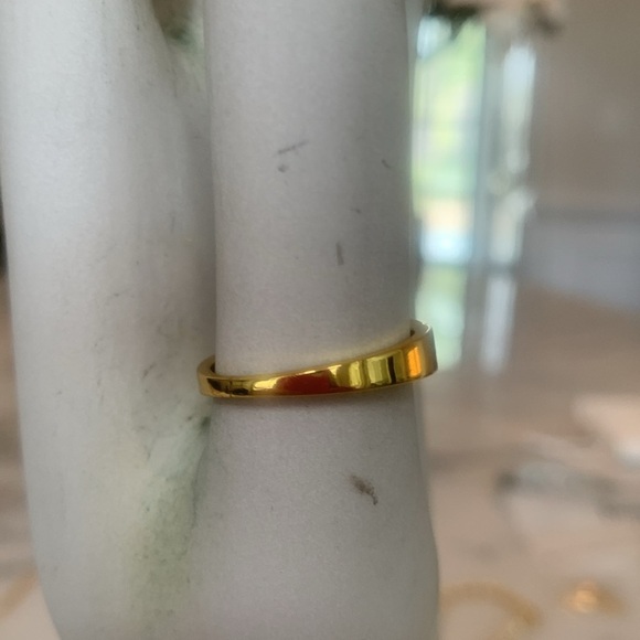 NEW HIGH END Gold Plated Faux Diamond Solitaire Ring Size 10 {#12} Wedding - Picture 5 of 7